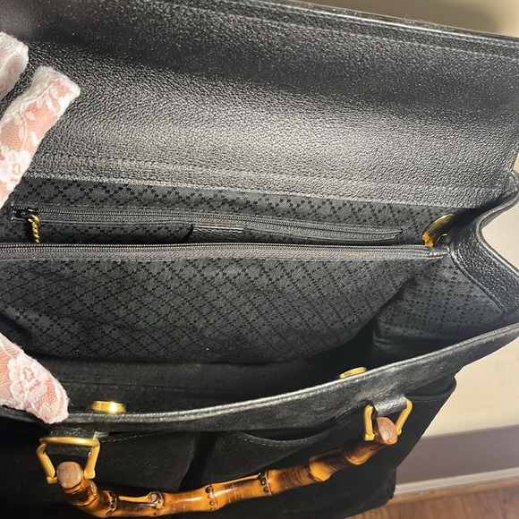 Gucci Diana Large Tote with Bamboo Handles Vintage Suede & Leather - Picture 7 of 16